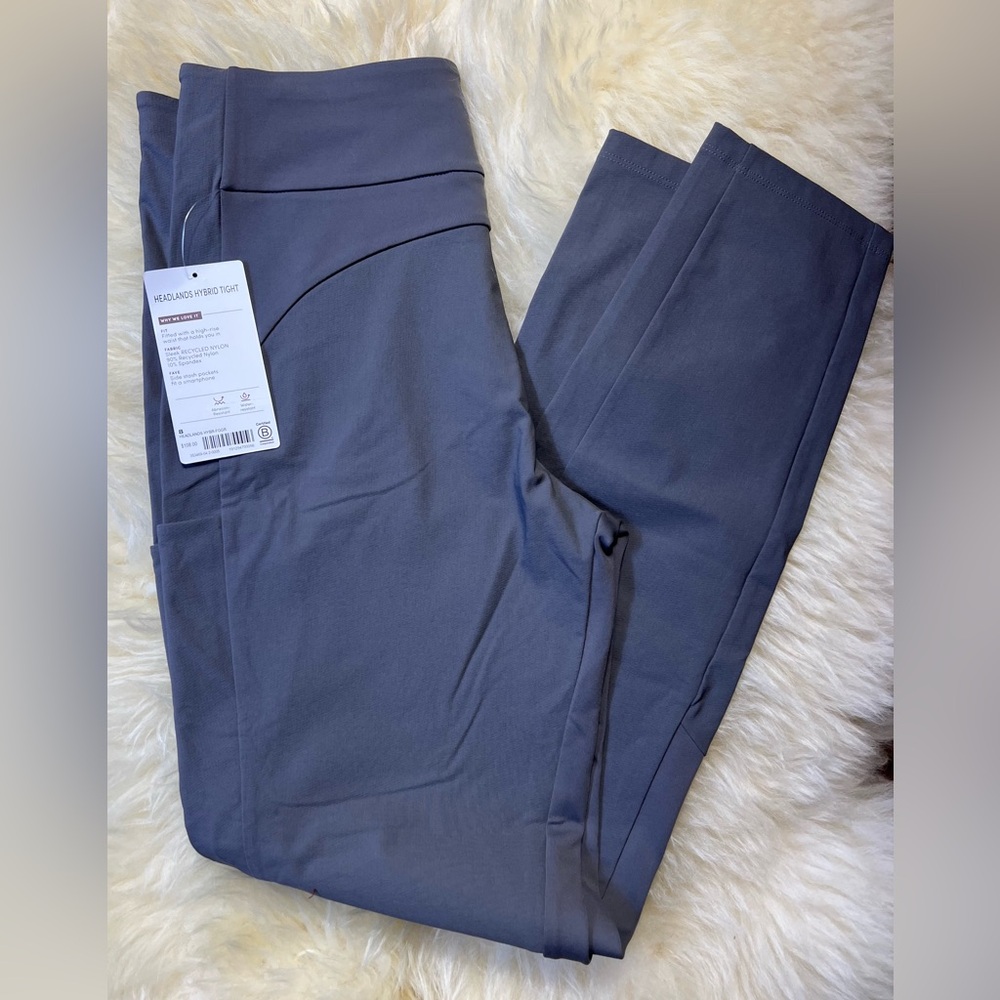 Athleta Headlands Hybrid Tight Leggings, Fog Grey, Size 8, NWT - Picture 4 of 9